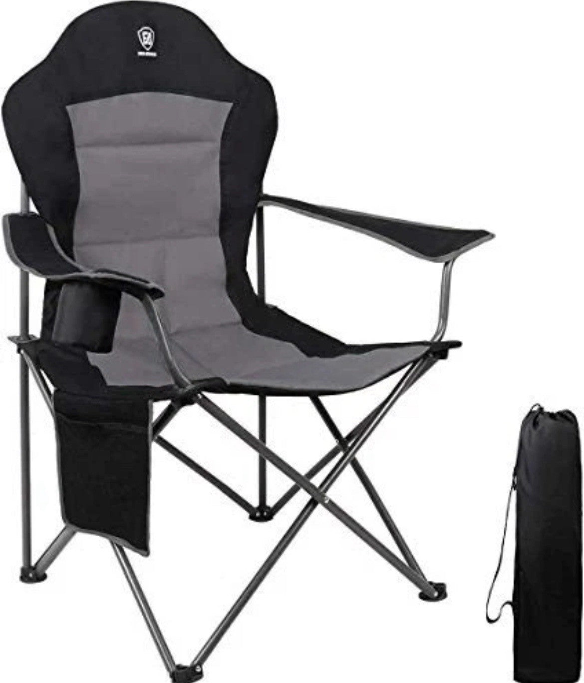 EVER ADVANCED Camping Chairs for Adults Heavy Duty Folding Chair Up to 160kg