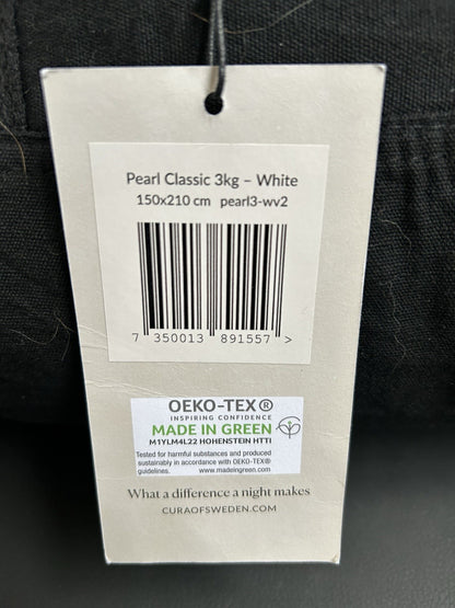 Cura Pearl Classic 150x210 3kg Premium Cotton Weighted Blanket — Heavy Weighted