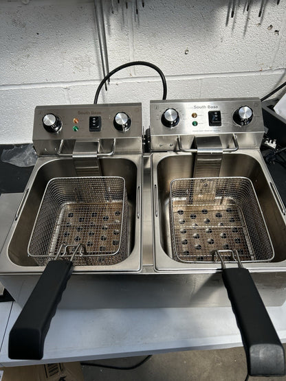 Deep Fryer South Base Commercial With Basket, Temperature Double