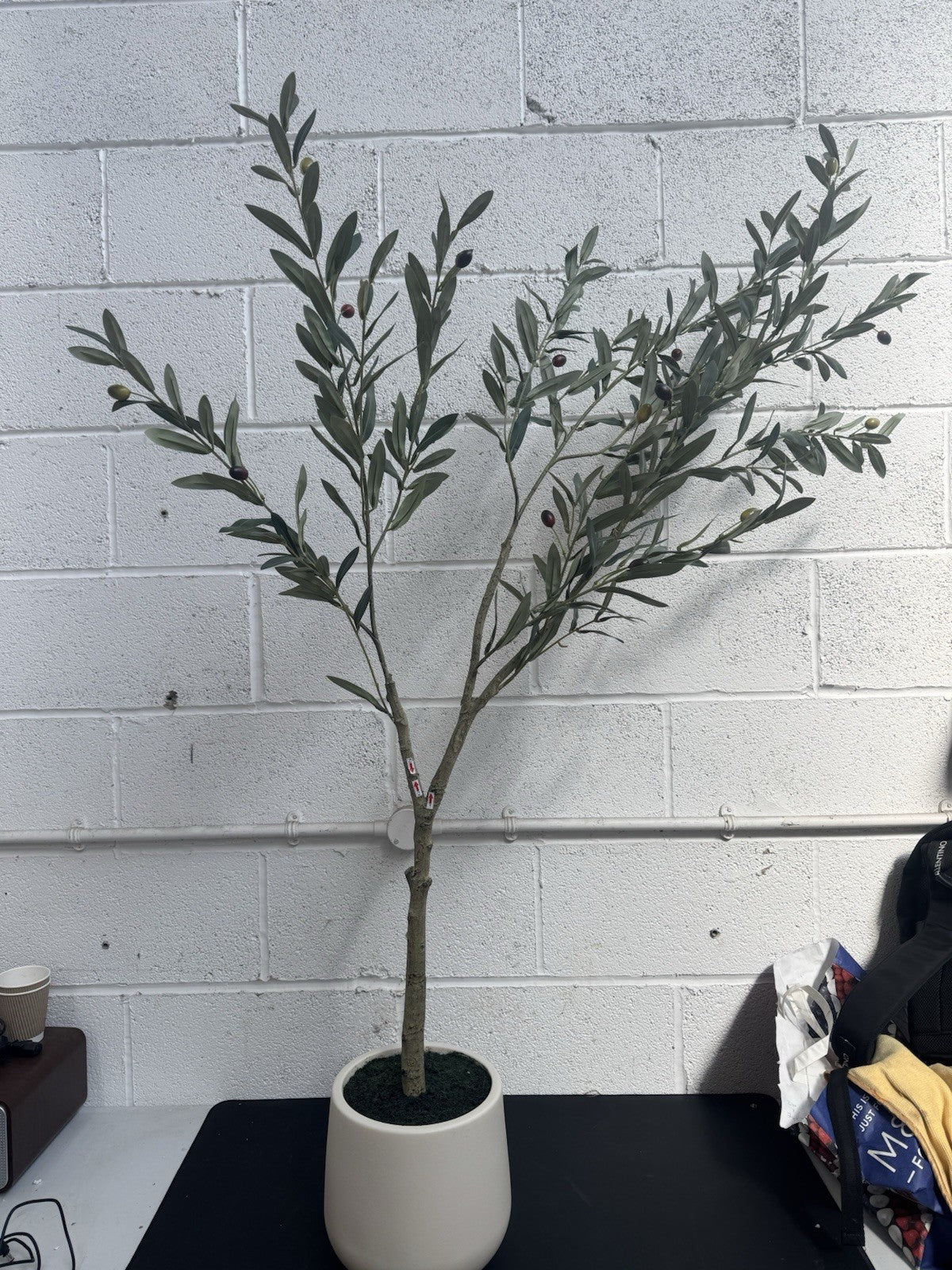 Artificial Olive Tree 180cm Large Artificial Plant Indoor with Fruits...